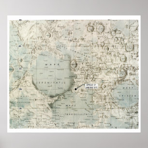 RAUM: MOND MAP, 1972 POSTER