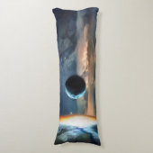 Raum, Mond und Erde Seitenschläferkissen (Vorderseite Vertikal)