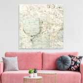 RAUM: MONDKARTE, 1972 LEINWANDDRUCK (Insitu (Wohnzimmer))