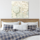 RAUM: MONDKARTE, 1972 LEINWANDDRUCK (Insitu (Schlafzimmer))