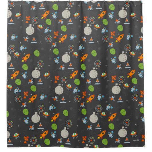 Raum-Muster Duschvorhang (Vorderseite)