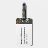 Raum-Muster Gepäckanhänger (Rückseite vertikal)