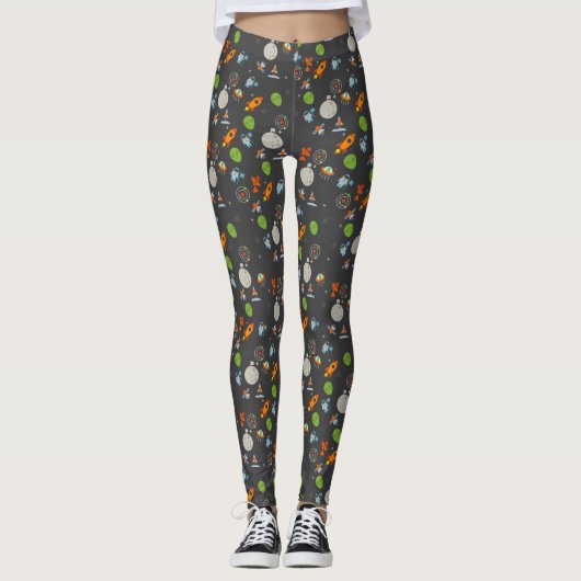 Raum-Muster Leggings (Vorderseite)