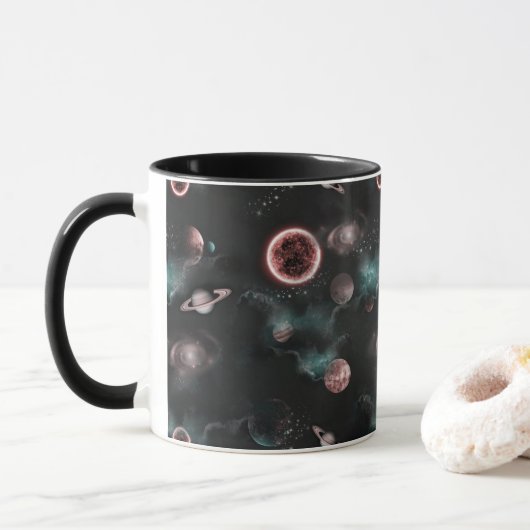 Raum-Muster Tasse (Mit Donut)