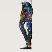 Raum-Nebelfleck und Planeten Leggings (Links)