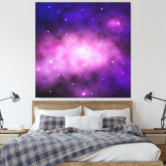 Raum oder Galaxie Hintergrund mit leuchtenden Ster Leinwanddruck (Insitu (Schlafzimmer))