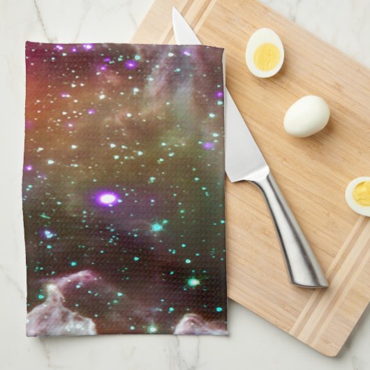 Raum - Pacman Nebula Geschirrtuch (Viertel Falte)