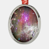 Raum - Pacman Nebula Silbernes Ornament (Links)