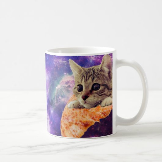 Raum-Pizza-Katzenkaffee-Tasse Kaffeetasse (Rechts)