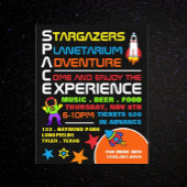 Raum, Planetarium Eventwerbung Flyer