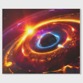 Raum - Planeten - Sterne - Milchstraßengalaxie Geschenkpapier (Flach)