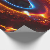 Raum - Planeten - Sterne - Milchstraßengalaxie Geschenkpapier (Ecke)