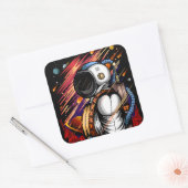 Raum Quadratischer Aufkleber (Umschlag)