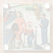 Raum-Reisender Glasuntersetzer (Rückseite)