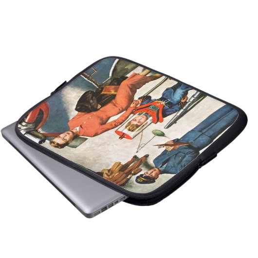 Raum-Reisender Laptopschutzhülle (Vorne Knopf)