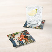 Raum-Reisender Rechteckiger Pappuntersetzer (Vor Ort)