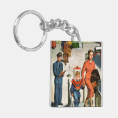 Raum-Reisender Schlüsselanhänger (Vorderseite links)