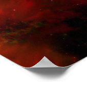 RAUM ROTE GALAXY STARTEN FUTURISTISCHER ROTER SCHW POSTER (Ecke)