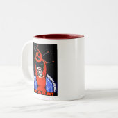 Raum-Ruhm Zweifarbige Tasse (Vorderseite Links)