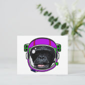 Raum-Schimpanse Postkarte (Stehend Vorderseite)