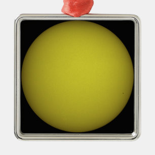 Raum-Shuttle Atlantis wird in der Silhouette Silbernes Ornament