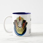 Raum-Shuttle-GedenkTasse Zweifarbige Tasse (Links)