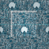 Raum Stadt Monblau Stoff (Kachel)