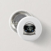 Raum-Sturzhelm-Astronauten-Katze Button (Vorne & Hinten)