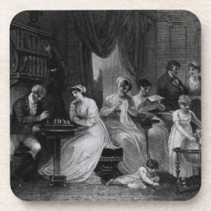 Raum-Szene, "vom Sozialtag" durch Peter zeichnen Untersetzer