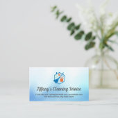 Raum und Eimer | Maid Cleaner Visitenkarte (Stehend Vorderseite)