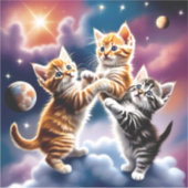 Raum und Katze Aufkleber (Vorderseite)