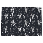 Raum und Planet Galaxie Große Geschenktüte (Rückseite)