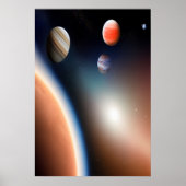 Raum und Planeten | AI Art Poster (Vorne)