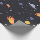 Raum und Raketen Geschenkpapier (Ecke)