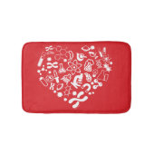 Raum-und Wissenschafts-Herz Badematte (Vorderseite)