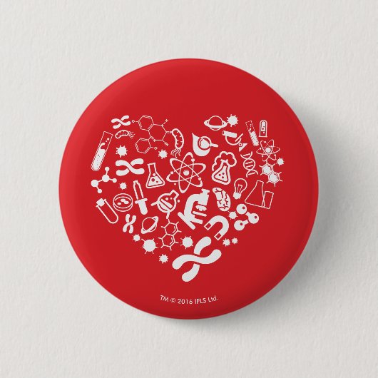 Raum-und Wissenschafts-Herz Button (Vorderseite)
