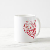 Raum-und Wissenschafts-Herz Kaffeetasse (VorderseiteRechts)