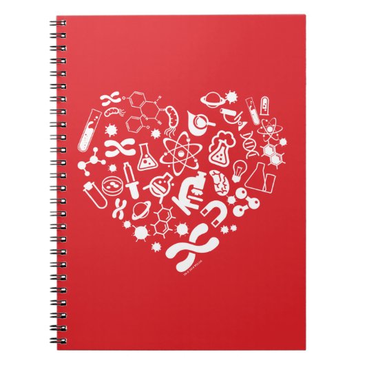 Raum-und Wissenschafts-Herz Notizblock (Vorderseite)