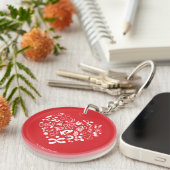 Raum-und Wissenschafts-Herz Schlüsselanhänger (Vorderseite rechts)