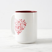 Raum-und Wissenschafts-Herz Zweifarbige Tasse (Vorderseite Links)