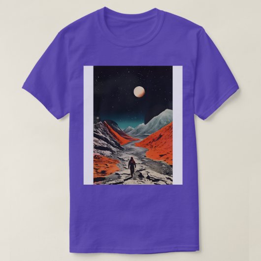 Raum und Zeit Vintage Kunst T-Shirt (Design vorne)