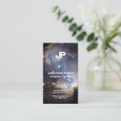 Raum-Universum-Wissenschafts-Physik-mit Monogramm Visitenkarte (Stehend Vorderseite)