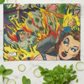 RAUM WAGT RETRO COMICEN KÜCHENTUCH (Gefaltet)