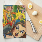 RAUM WAGT RETRO COMICEN KÜCHENTUCH (Viertel Falte)