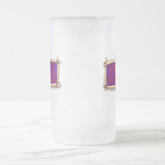 Raum-Wikinger-Titel-Logo Mattglas Bierglas (Mittel)