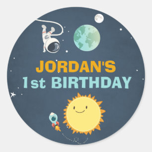 Raumaufkleber für Umschlag Aufkleber-Raketenastron Runder Aufkleber