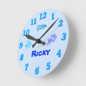 Raumblau Wanduhr (Winkel)