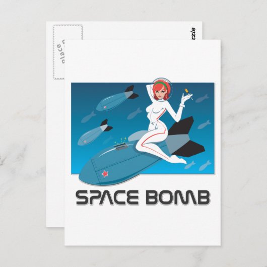 Raumbombe Postkarte (Vorne/Hinten)