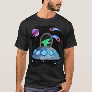 Raumdusche Astronauten Aquarellfarbe Lila P T-Shirt