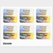 RÄUME 8:28 SCRIPTURE-FOTO QUADRATISCHER AUFKLEBER (Blatt)